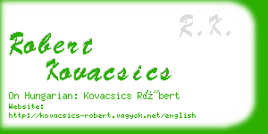 robert kovacsics business card